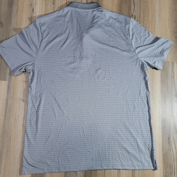 Perry Ellis Travel Lux Mens Size XL  Gray Striped Golf Polo NWT - Picture 2 of 7